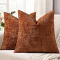 decorUhome Rust Chenille Throw Pillow Covers 20x20 Set of 2 Textured Soft Cozy Slubby Couch Pillow Covers Modern Farmhouse Boho Decorative Pillow Cases for Bed Sofa Living Room