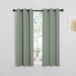NICETOWN Bedroom Curtain Panels Blackout Draperies, Thermal Insulated Solid Grommet Blackout Curtains/Drapes (1 Pair, 29 by 45 inches, Greyish Green)