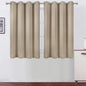LEMOMO Khaki Thermal Blackout Curtains/52 x 45 Inch/Set of 2 Panels Room Darkening Curtains