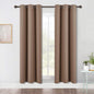 NICETOWN Blackout Draperies Curtains Window Drapes, Window Treatment Thermal Insulated Solid Grommet Blackout Panels for Bedroom (One Pair, 42 by 72 Inch, Cappuccino)