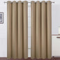 LEMOMO Blackout Curtains 66 x 84 inch/Natural Curtains Set of 2 Panels/Thermal Insulated Room Darkening Bedroom Curtains