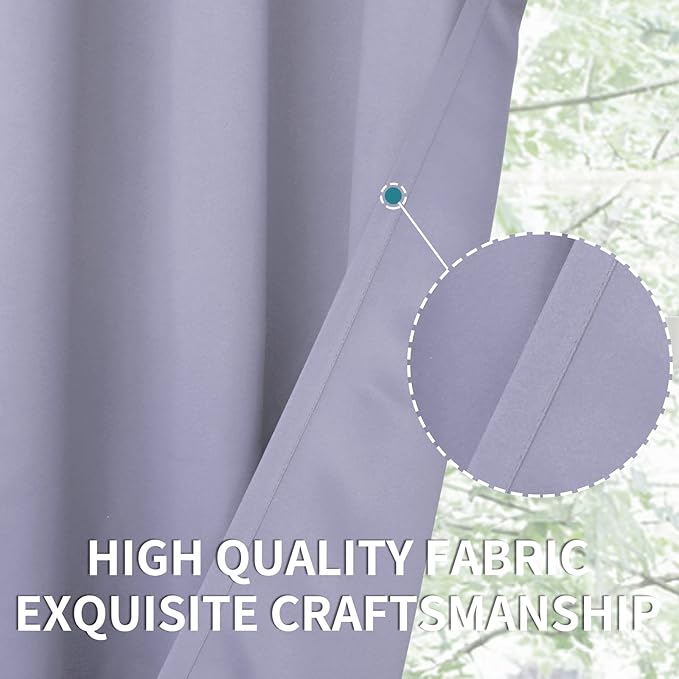 BGment Room Darkening Curtains 95 Inches Long - Grommet Thermal Insulated Drapes Window Treatment Curtains for Bedroom, 2 Panels, 52 x 95 Inch, Lavander