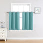 ChrisDowa Small Window Curtains 36 inches Long for Bedroom - Grommet Short Thermal Insulated Room Darkening Curtains for Kitchen (2 Panels, Aqua, 42 x 36 Inch)