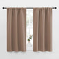 NICETOWN Kitchen Window Blackout Curtains - Window Treatment Thermal Insulated Rod Pocket Small Blackout Draperies/Drapes for Bedroom/Kitchen (Cappuccino, Set of 2, 34 inches Wide by 45 inches Long)