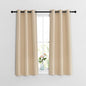 NICETOWN Bedroom Blackout Curtains and Drapes - Window Treatment Thermal Insulated Solid Grommet Blackout Drapes for Bathroom (Biscotti Beige, Set of 2, 37 by 54 Inch)