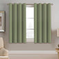 H.VERSAILTEX Blackout Curtain for Living Room Small Window Kitchen Blackout Curtains 45 inch Length Energy Saving Solid Grommet Blackout Drape, One Panel, Sage, 52" W x 45" L
