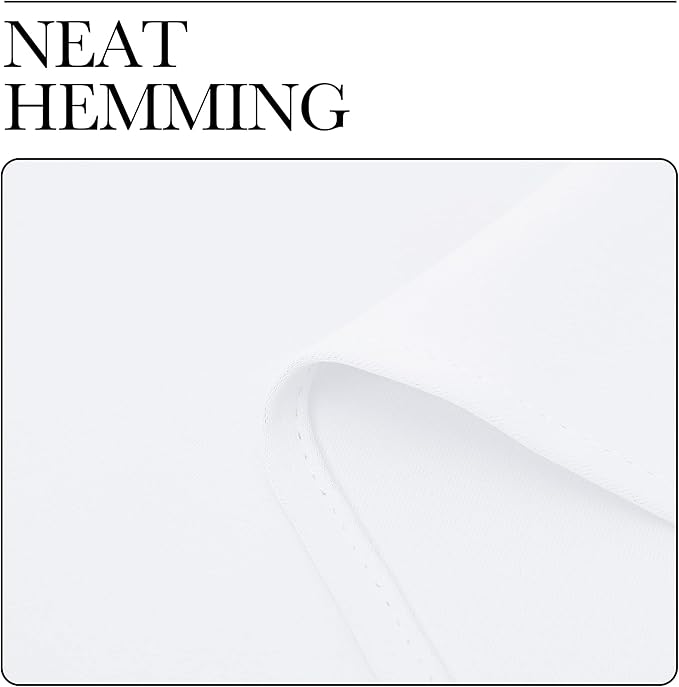 NICETOWN Room Darkening Curtains for Bedroom, Pure White, Set of 2 Panels, 62 x 84 Inch, Triple Weave Home Decoration Thermal Insulated Solid Drapes for Patio Door