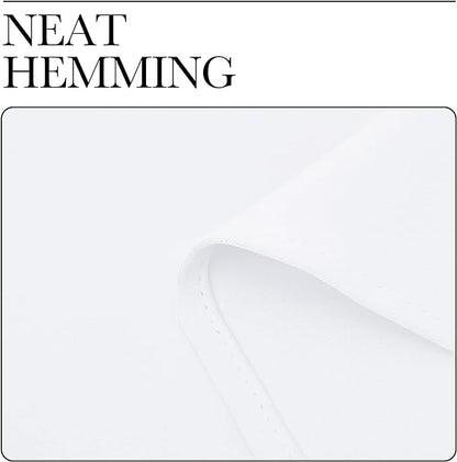 NICETOWN White Curtains for Sliding Door - 55 by 96, 2 Pieces, Blocking Out 50% Sunlight Window Treatment Modern Design Grommet Curtain Panels for Dining Room