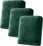 Couch Cover Stretch Velvet Sofa Cushion Cover 3-Piece - Elastic Washable Slipcover for Seat or Backrest, Couch Seat Covers for Sofas (Christmas Green)