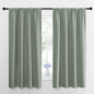 NICETOWN Window Curtains Blackout Drapes - Thermal Insulated Solid Rod Pocket Blackout Curtains/Draperies for Living Room (Greyish Green, One Pair, 42 by 63-Inch)