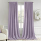 MIULEE Lilac Back Tab Blackout Curtains 108 Inch Long 2 Panels Set for Bedroom, Rod Pocket/Pinch Pleat Extra Long Thermal Insulated Living Room Darkening Pleated Light Blocking Drapes
