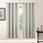 Yakamok Curtains 63 Inch Length Room Darkening Thermal Insulated Soft and Smooth Curtain with Grommet for Living Room(2 Panels,52Wx63L, Light Beige)
