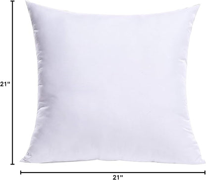 MIULEE Throw Pillow Insert Premium Pillow Stuffer Sham Square Form for Decorative Cushion Bed Couch Sofa 21x21 Inch