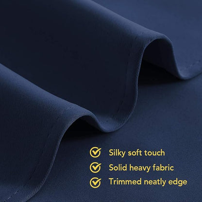 NICETOWN Blackout Curtain Panels, Window Treatment Energy Saving Thermal Insulated Solid Grommet Blackout Drapes/Draperies (Navy, 1 Pair, 60 by 84-inch)