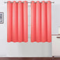 LEMOMO Blackout Curtains 52 x 45 inch Coral Curtains Set of 2 Panels/Thermal Insulated Room Darkening Bedroom Curtains