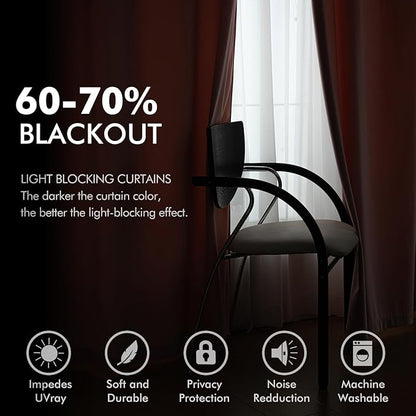 MIULEE Velvet Curtains Baby Pink Elegant Grommet Thermal Insulated Soundproof Room Darkening Curtains/Drapes for Classical Living Room Bedroom Decor 52 x 90 Inch Set of 2