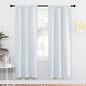 NICETOWN Greyish White Window Curtain Panels - Thermal Insulated Rod Pocket Room Darkening Curtain Sets for Bedroom (Greyish White, 2 Panels, 34 in x 72 in (W x L))