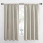 NICETOWN Blackout Curtains for Living Room, Darkening Window Curtain Panels, Easy-Care Solid Thermal Insulated Draperies/Drapes for Daughter Room (Natural, 2 Panels, 42 by 63)