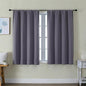 Simplebrand Ava Greyish Purple Short Blackout Curtains for Bedroom 45 Inches Long 2 Panels Set, Solid Thermal Insulated, Energy Saving Window Treatment Curtains Blackout Drapes, W40 x L45 Inch