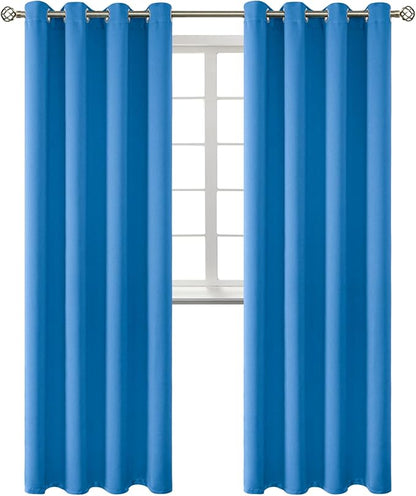 BGment Room Darkening Curtains 95 Inches Long - Grommet Thermal Insulated Drapes Window Treatment Curtains for Bedroom, 2 Panels, 52 x 95 Inch, Classic Blue
