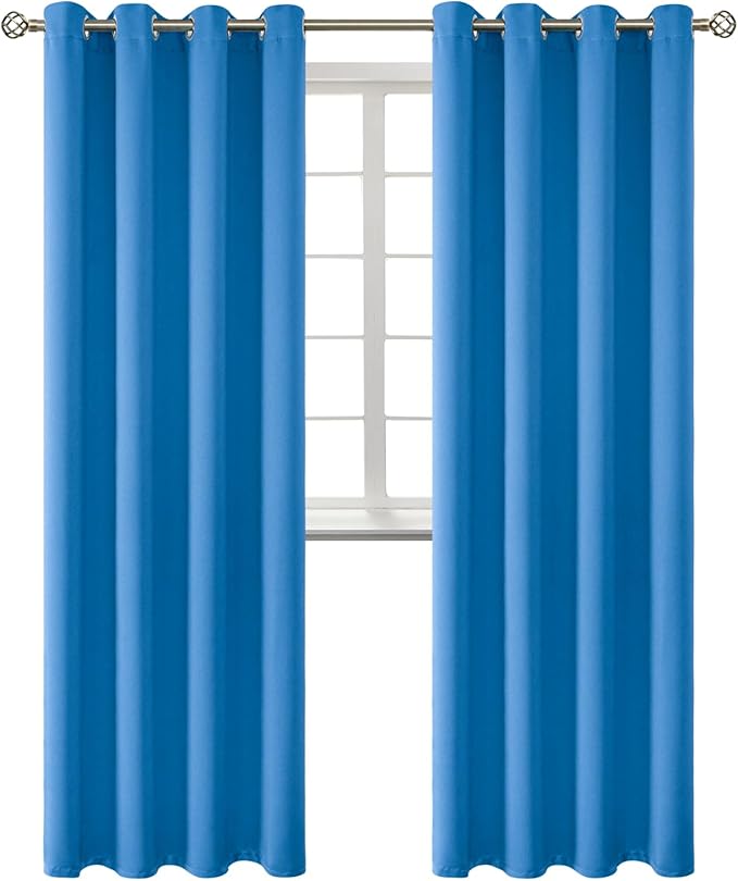 BGment Room Darkening Curtains 120 Inches Long - Grommet Thermal Insulated Drapes Window Treatment Curtains for Bedroom, 2 Panels, 52 x 120 Inch, Classic Blue