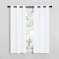 NICETOWN 50% Light Blocking Curtain Panels for Bedroom, Home Decoration Easy-Care Solid Grommet Draperies & Drapes, Window Covering for Kitchen (2 Panels, 34 by 54, White)