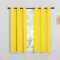NICETOWN Bedroom Curtain Panels Draperies, Thermal Insulated Solid Grommet Curtains/Drapes (Bright Yellow, 1 Pair, 34 by 45-inch)