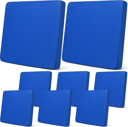 Newwiee 8Pcs Patio Cushion Covers Stretch Outdoor Cushion Cover Replacement for Patio Furniture Sofa Couch Slipcovers, Soft Flexibility Washable Furniture Protector(Waterproof Pure,Royal Blue)