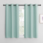 NICETOWN Aqua Blue Room Darkening Curtains for Kitchen, Window Treatment Thermal Insulated Solid Grommet Room Darkening Curtains/Drapes for Bedroom (Set of 2, 42 inches Wide by 48 inches Long)