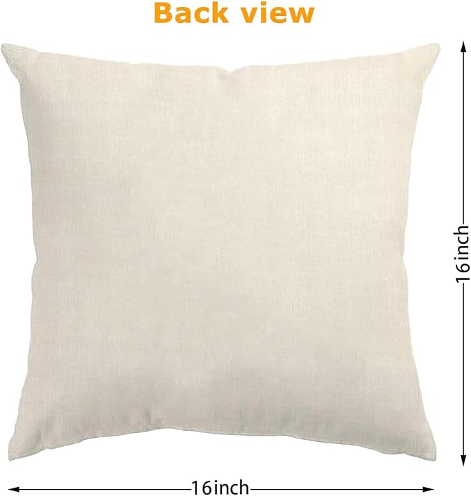 ONFAON Spring Pillow Covers 16x16 Inch Set of 4,Seasonal Floral Outdoor Decorative Square Linen Farmhouse Decor Cushion Covers for Home Sofa Bed Couch