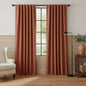 RYB HOME 100% Blackout Linen Textured Curtains 84 inches Long, Insulating Privacy Energy Saving for Bedroom Living Room Window Office Theater Dining Nursery, W 52 x L 84 in, Terracotta, 2 Panels
