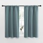 NICETOWN Greyish Blue Blackout Curtains Panels for Window, Thermal Insulated Rod Pocket Blackout Drapes/Draperies for Living Room (2 Panels, W34 x L45 inches)