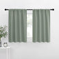 NICETOWN Window Curtains Blackout Drapes - Thermal Insulated Solid Rod Pocket Blackout Curtains/Draperies for Living Room (Greyish Green, One Pair, 42 by 36-Inch)