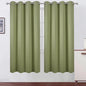 LEMOMO Sage Green Thermal Blackout Curtains/52 x 72 Inch/Set of 2 Panels Room Darkening Curtains for Bedroom