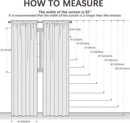 youleyar Solid Sheer Rod Pocket Curtain Voile Draperies 2 Panels White Beige Black Grey Coffee 52 Inch Width 96 Inch Long 1 Pair for Kitchen Bedroom Children Living Room Yard(Beige,52Wｘ96L)