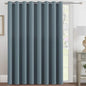 H.VERSAILTEX Blackout Patio Curtains 100 x 96 Inches for Sliding Door Extral Wide Blackout Curtain Panels Thermal Insulated Room Divider - Grommet Top, 8' Tall by 8.5' Wide - Stone Blue