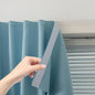 Self Adhesive Curtains, Black Out Shade for Window, Blackout Fabric Temporary Window Coverings Easy to Hang Curtains No Rod Needed, Use for Bedroom, Room, Kitchen, 35"W X 59"L, Lake Blue, 1 Panel