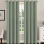 H.VERSAILTEX Blackout Curtain for Living Room Thermal Insulated Window Treatment Curtain Extra Long 96 inch Length Energy Saving Solid Grommet Top Blackout Drape, One Panel, Cyan, 52" W x 96" L