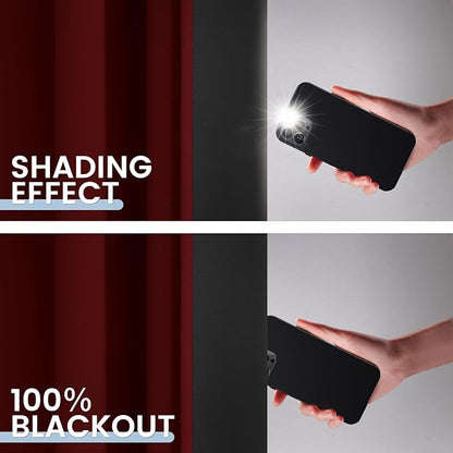 SimpleHome 100% Blackout Curtains for Bedroom,Thermal Insulated Burgundy Red Grommet Window Drapes Room Darkening Curtains for Living Room with Black Back,52 x 96 Inch,2 Panels