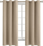 BGment Blackout Curtains - Grommet Thermal Insulated Room Darkening Bedroom and Living Room Curtains, Set of 2 Panels (42 x 63 Inch, Sand)