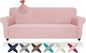 ZNSAYOTX Oversized Super Stretch Couch Cover (92"-115"), New Striped Sofa Covers Comfortable & Durable, Dog Cat Pets Friendly Extra Large Spandex Sofa Slipcovers (Rose, XL Sofa)
