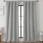 Simplebrand Silver Grey Blackout Curtains for Bedroom 96 Inches Long 2 Panels, Solid Thermal Insulated, Energy Saving Living Room Window Treatment Curtains Blackout Drapes, W50 x L96 Inch, Silver Grey