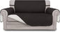 Easy-Going Reversible Loveseat Couch Cover for 2 Cushion Couch Sofa Cover for Dogs Water Resistant Furniture Protector with Foam Sticks Elastic Straps for Pet (Loveseat, Chocolate/Ivory)