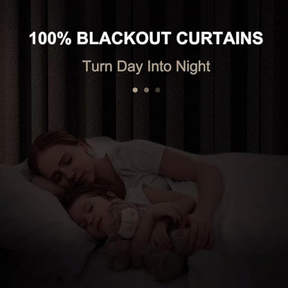 100% Blackout Shield Linen Blackout Curtains for Bedroom 96 Inches Long, Back Tab/Rod Pocket Living Room Drapes, Thermal Insulated Blackout Curtains 2 Panels Set, 50" W x 96" L, Stone Blue