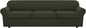 H.VERSAILTEX 4 Piece Stretch Sofa Covers for 3 Cushion Couch Furniture Slipcovers for Living Room (1 Base Cover Plus 3 Seat Cushion Covers) Jacquard Fabric Cover (XL Sofa, Olive)