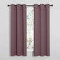 NICETOWN Bedroom Curtain Panels Blackout Draperies, 1 Pair, 34 by 63 inches, Dry Rose, Thermal Insulated Solid Grommet Blackout Curtains/Drapes