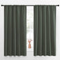 NICETOWN Bedroom Curtains Blackout Draperies - All Season Thermal Insulated Solid Rod Pocket Top Blackout Curtains/Drapes for Kid's Room (Dark Mallard, 1 Pair, 52 x 63 Inch)