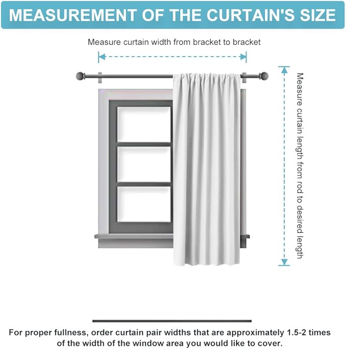 RYB HOME Bedroom Balckout Curtains - Small Window Decoration Solid Insulated Drapes Energy Efficiency Drapes for Kitchen Home Office Dining, Width 42 x Length 45 inch, Mocha, 2 Panels