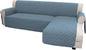 Easy-Going L Shape Sofa Slipcover - Sectional Couch Cover, Chaise Lounge Cover, Reversible, Pets & Kids Friendly (Small, Light Blue/Light Blue)