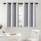 MIULEE Short Curtains for Windows - Greyish White Blackout Half Window Curtains Thermal Insulated Privacy Drapes for Kitchen Bedroom Bathroom Grommet Top Small Basement Tiers W40 x L36 Inch 2 Panels